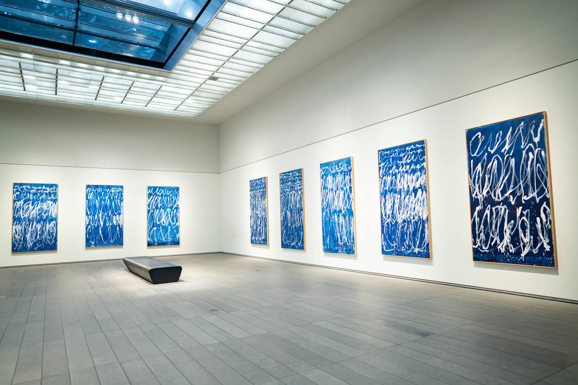 Contemporary art gallery space in Berlin with modern installations