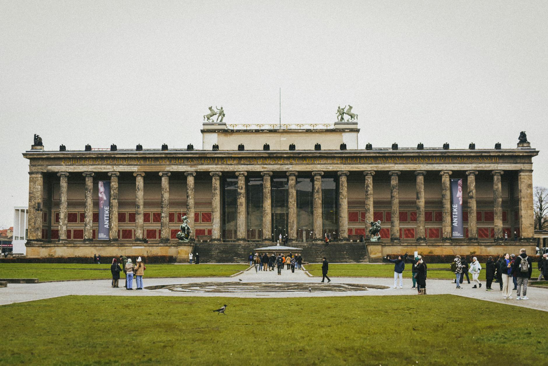 Interior of a Berlin museum with historical exhibition