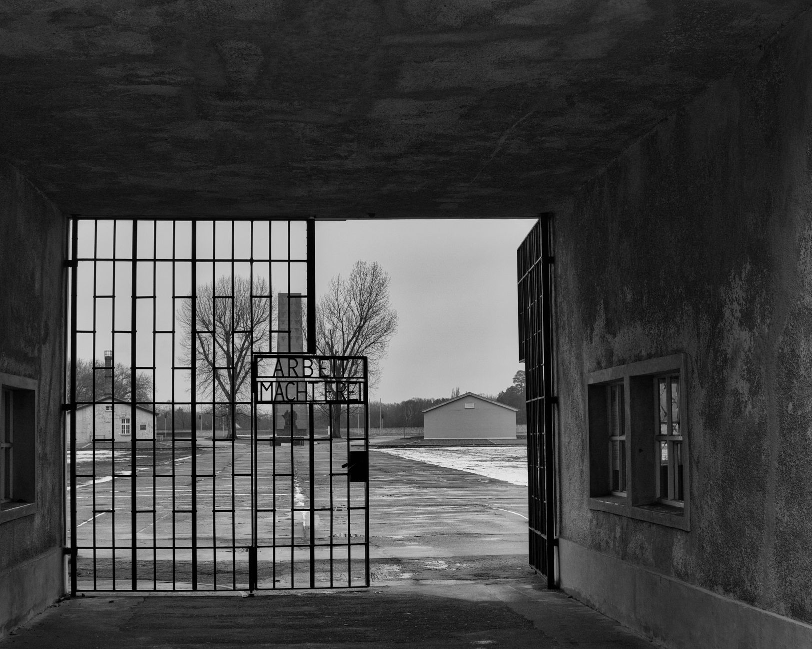 Sachsenhausen Memorial entrance gate Tower A in Oranienburg near Berlin