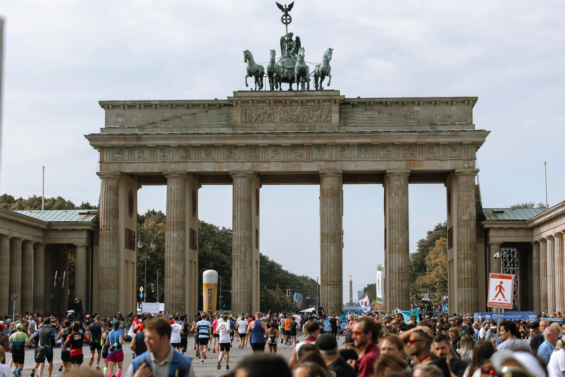 Outdoor festival in summer with crowds and stages in Berlin