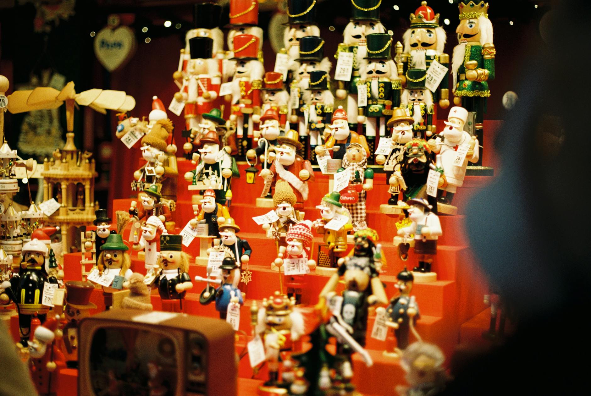 Berlin souvenir shop display with Ampelmann and city memorabilia