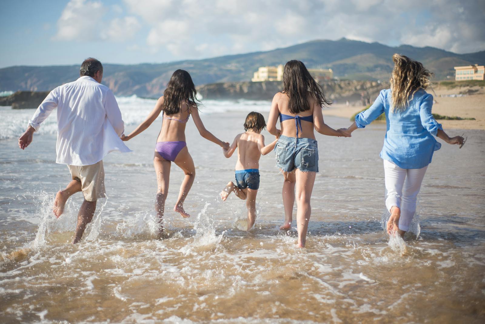 Family having fun on holiday
