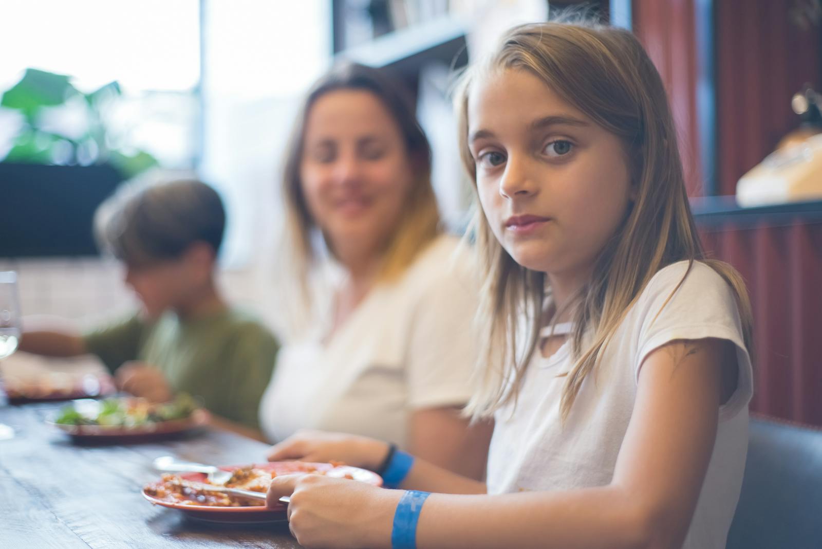 Family enjoying a meal together